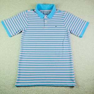 Crown & Ivy Kids Blue and Pink Striped Polo Shirt